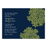 Invitations florales de mariage de marine et de ch