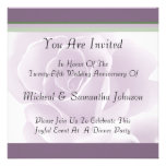 Invitations florales fraîches d'anniversaire de ro