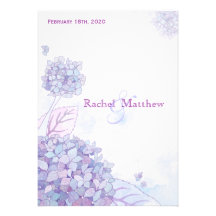 Invitations floraux de mariage d'hortensias élégan