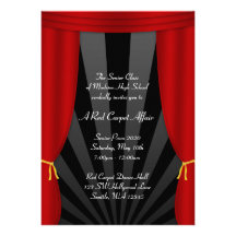 Invitations formelles de bal d'étudiants rouge de 