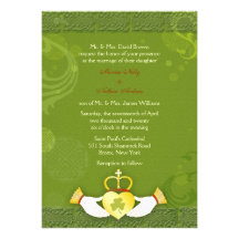 Invitations formelles de mariage du jour de St Pat