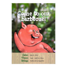 Invitations fous de coutume de barbecue d'été de r