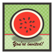 Invitations fraîches de partie de pastèque