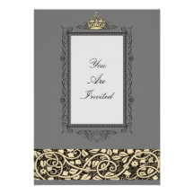 Invitations grises de mariage de cadre de tableau