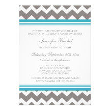 Invitations grises turquoises de bat mitzvah de Ch