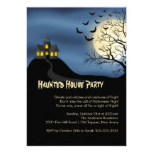 Invitations hantées de partie de Halloween de Cham