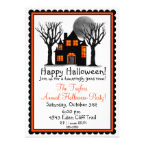 Invitations hantées de partie de Halloween de Cham invitations