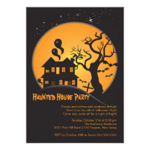 Invitations hantées éffrayantes de partie de Hallo