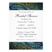 Invitations indiennes de mariage de Paisley de pao
