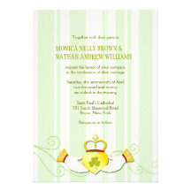 Invitations irlandais formels de mariage de coeur 