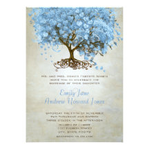 Invitations légers de mariage d'arbre de feuille d