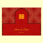 Invitations les épousant chinoises du double bonhe invitations