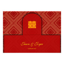 Invitations les épousant chinoises du double bonhe