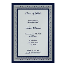 Invitations métalliques bleues et argentées d'obte