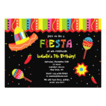 Invitations mexicaines de fête d'anniversaire de f