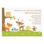 Invitations mignonnes d'animal de région boisée