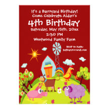 Invitations mignonnes d'anniversaire d'animaux de 