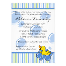 Invitations mignonnes de baby shower de bulle bleu