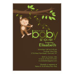 Invitations mignonnes de baby shower de singe de j