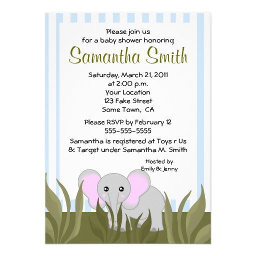 Invitations mignonnes de douche de bleus layette e