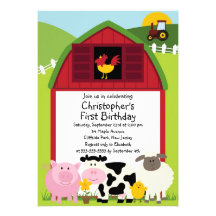 Invitations mignonnes de fête d'anniversaire d'ani