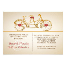 invitations mignonnes de partie de fiançailles de 