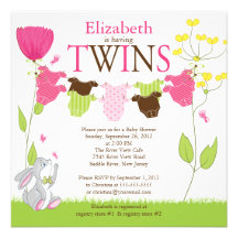 Invitations multiples de baby shower de corde à  l