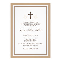 Invitations neutres élégantes de baptême/baptême