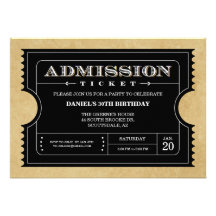 Invitations noires de billet