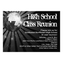 Invitations noires de la Réunion de classe de boul