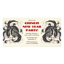 Invitations noires de partie de dragons photocartes personnalisées
