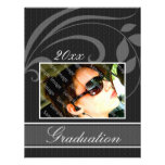 Invitations noires d'obtention du diplôme de parti invitations