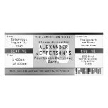 Invitations noires et blanches de billet