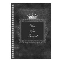 Invitations noires et blanches de mariage de couro