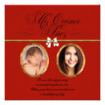 Invitations noires rouges de Quinceanera de photo 