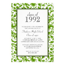 Invitations noires vertes de la Réunion de classe 