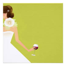 Invitations nuptiales Chartreuse de vin de douche