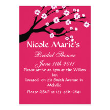 Invitations nuptiales de cornouiller de douche ou 