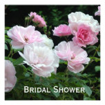 Invitations nuptiales de douche de fleurs roses ro