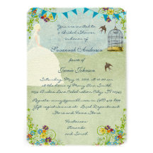 Invitations nuptiales de douche de jardin blond pâ