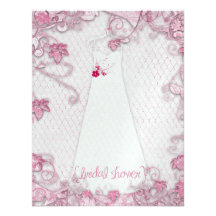 Invitations nuptiales de douche de mariage rose