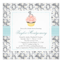 Invitations nuptiales de douche de petit gâteau