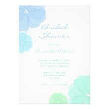 Invitations nuptiales florales en pastel de douche