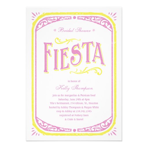 Invitations nuptiales mexicaines de douche