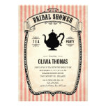 Invitations nuptiales vintages de thé de douche