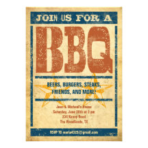Invitations occidentales de BBQ de style