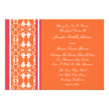 Invitations oranges de mariage de framboise de man