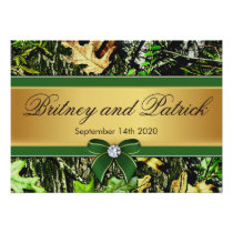 Invitations orientées de mariage de Camo de chasse invitations