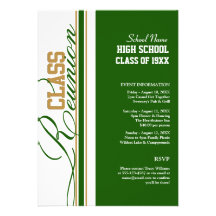 Invitations personnalisables de la Réunion de clas