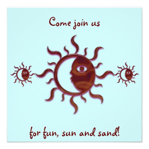 Invitations personnalisables de Sun et de lune